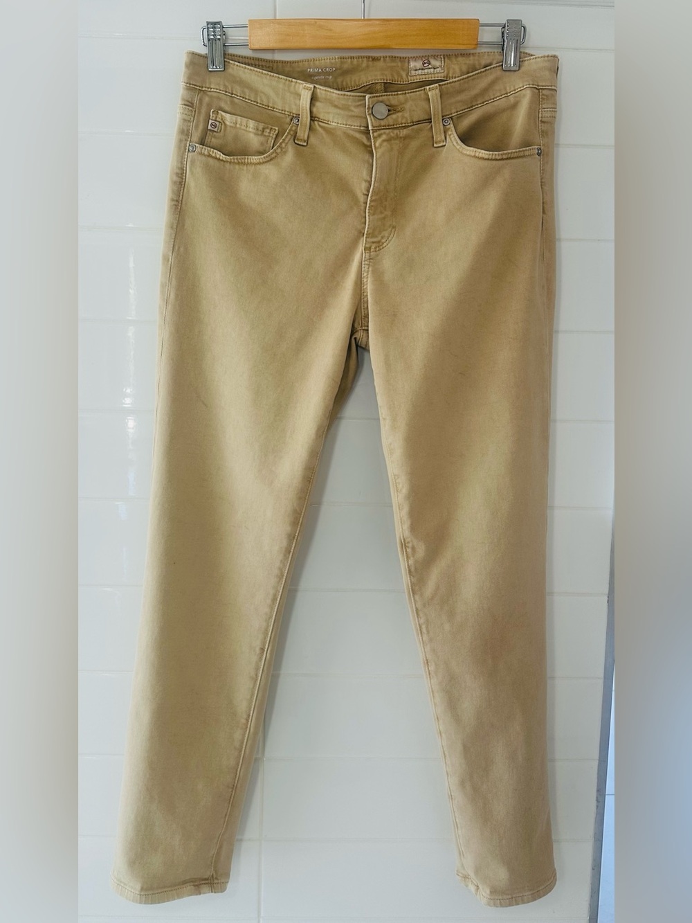 AG Adriano Goldschmied Prima Crop Khaki Jeans - Picture 3 of 8
